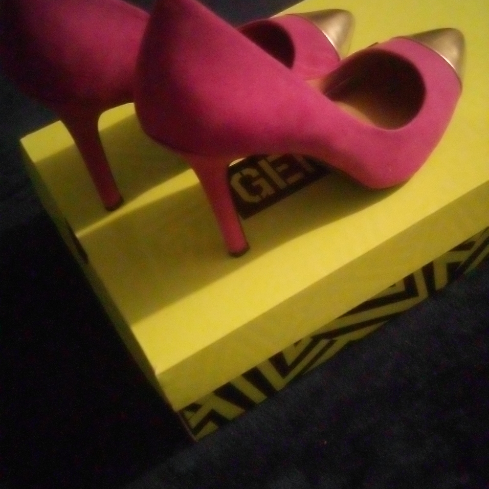 Espresso Fuchsia and Gold Espadrilles